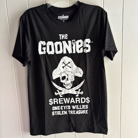 The GOONIES One Eyed Willies Stolen Treasure Men's M Black T Shirt #F - Picture 1 of 4